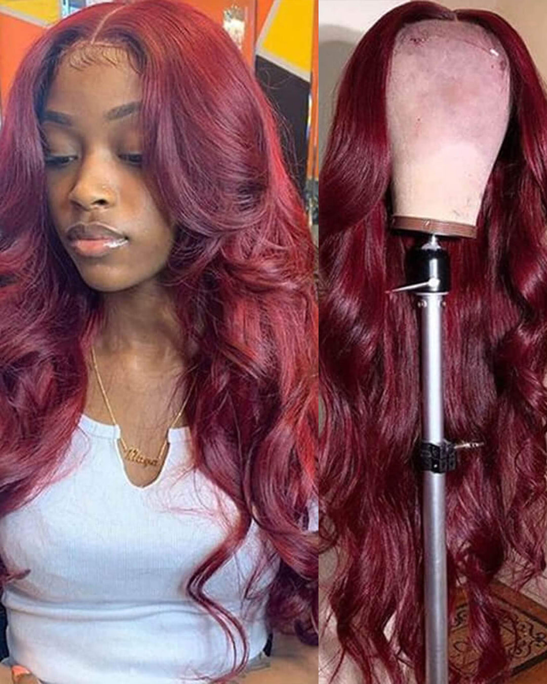 Flash Sale $169=26inch 13x6 Pre Colored Lace Frontal Wig Body Wave/Straight Human Hair Wig For Black Women