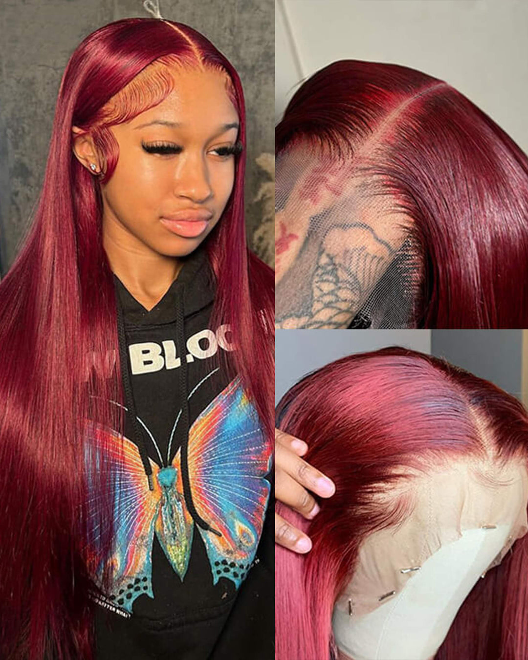 Flash Sale $169=26inch 13x6 Pre Colored Lace Frontal Wig Body Wave/Straight Human Hair Wig For Black Women