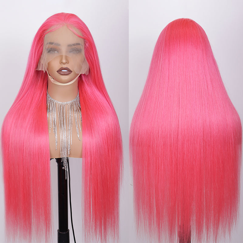 Flash Sale| eullair #613 Blonde/Lavender Purple/Pink/Grey Straight Human Hair Wig Colored 13x4 Transparen Lace Frontal Wig For Women