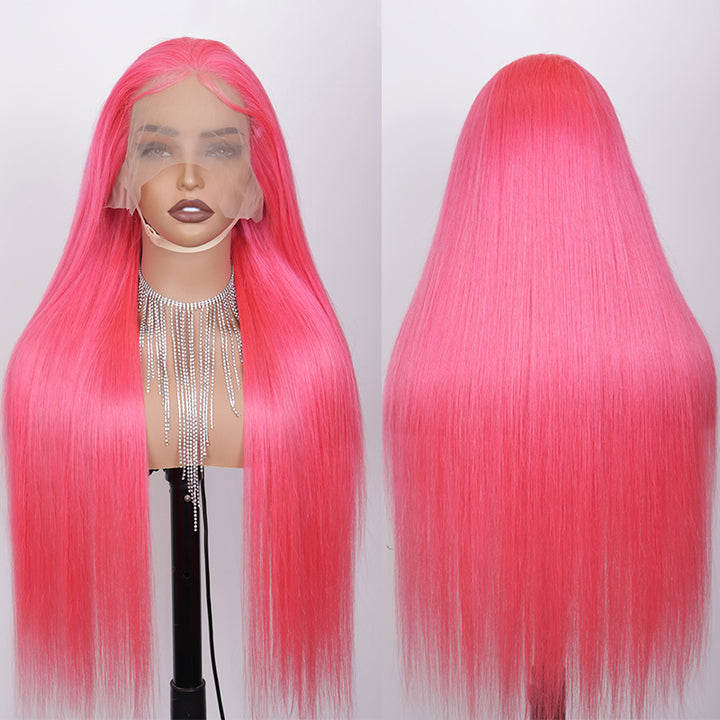 Flash Sale| eullair #613 Blonde/Lavender Purple/Pink/Grey Straight Human Hair Wig Colored 13x4 Transparen Lace Frontal Wig For Women