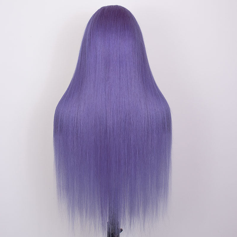Flash Sale| eullair #613 Blonde/Lavender Purple/Pink/Grey Straight Human Hair Wig Colored 13x4 Transparen Lace Frontal Wig For Women