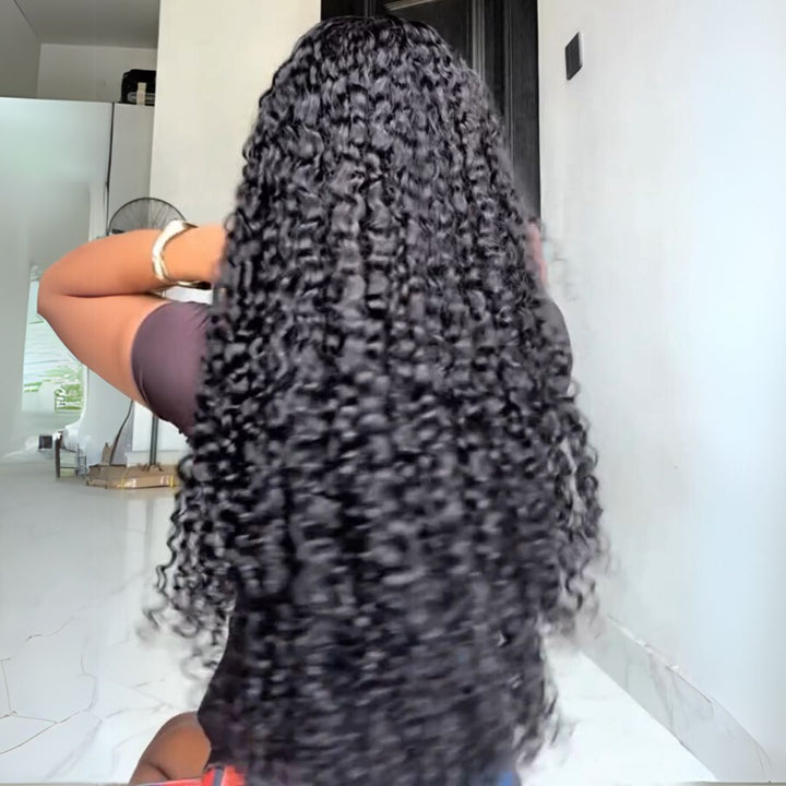 Super Double Drawn Wigs 5x5 Tinny Curls Human Hair Wig Transparent HD Lace Frontal Wigs For Women 250% Density