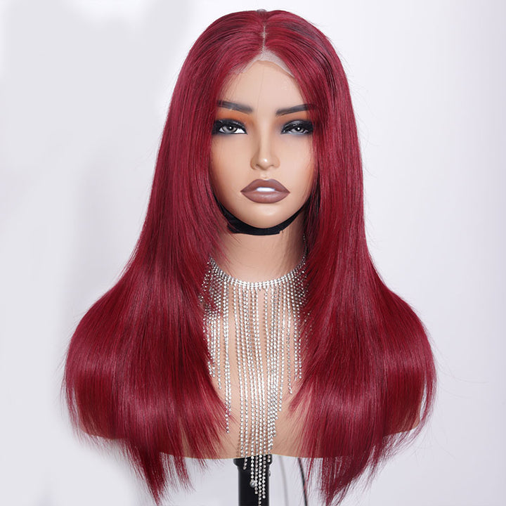 TikTok Hairstylist Trendy Layerers | eullair Popular Layered Cut Lace Frontal Highlight Straight Wigs Pre Colored Human Hair Wigs