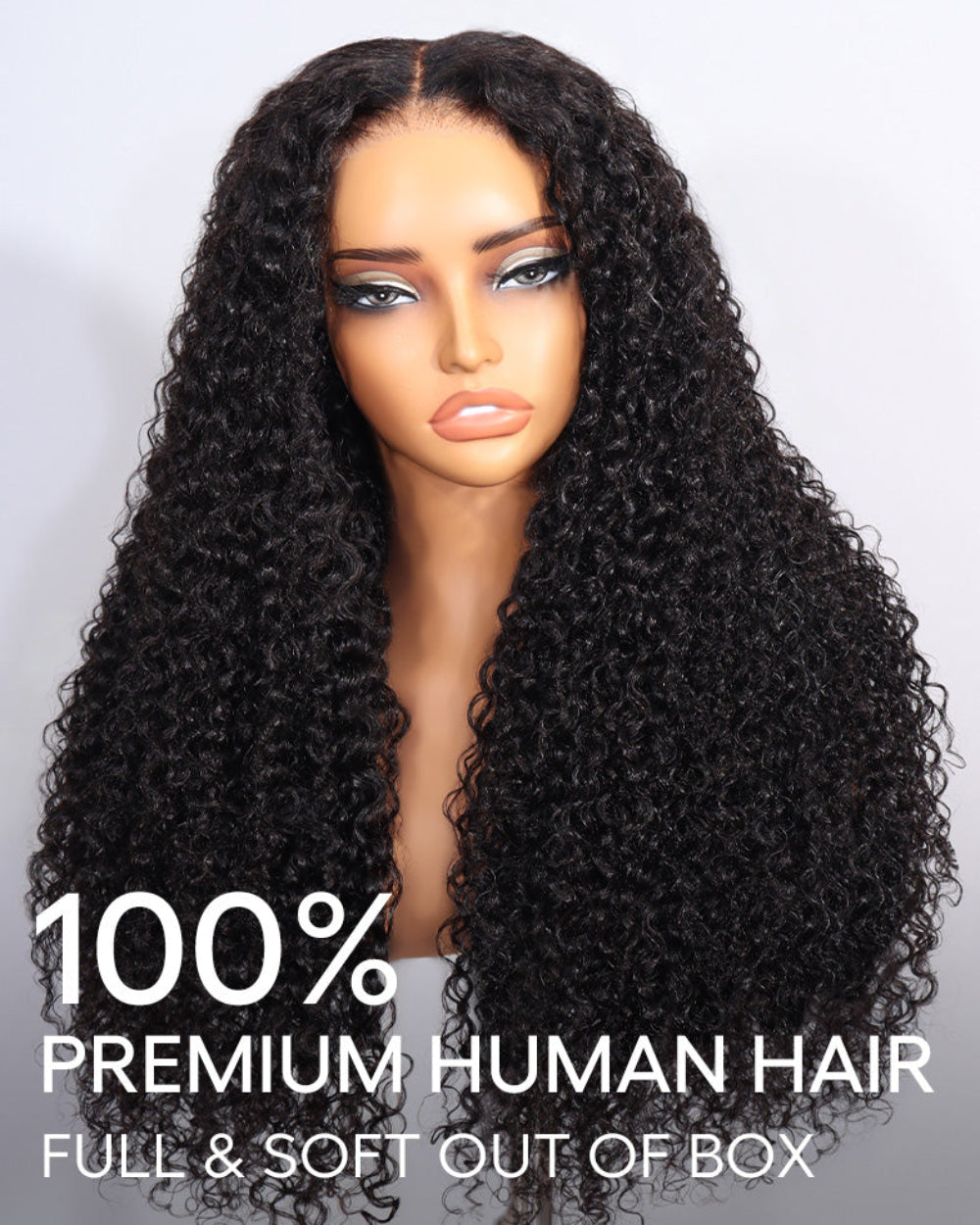eullair 13X4 6X4 Drawstring Super Melted Glueless Wear Go Deep Curly Lace Frontal Wig | New Bomb Curly