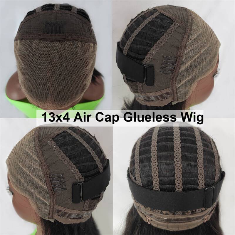eullair PreCut Wear Go Glueless Air Cap Wig Human Hair Jerry Curly 4x4/5x5/13x4 HD Lace Closure Wigs Beginners Friendly Airy Wigs Bleached Knots