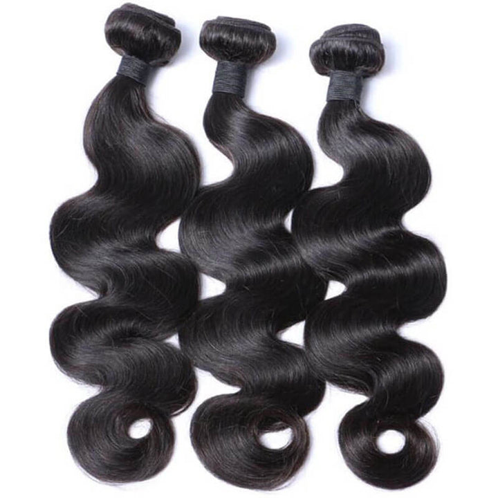 eullair Body Wave Hair Bundles Deal 10A Human Virgin Hair Weave 3/4 Bundles