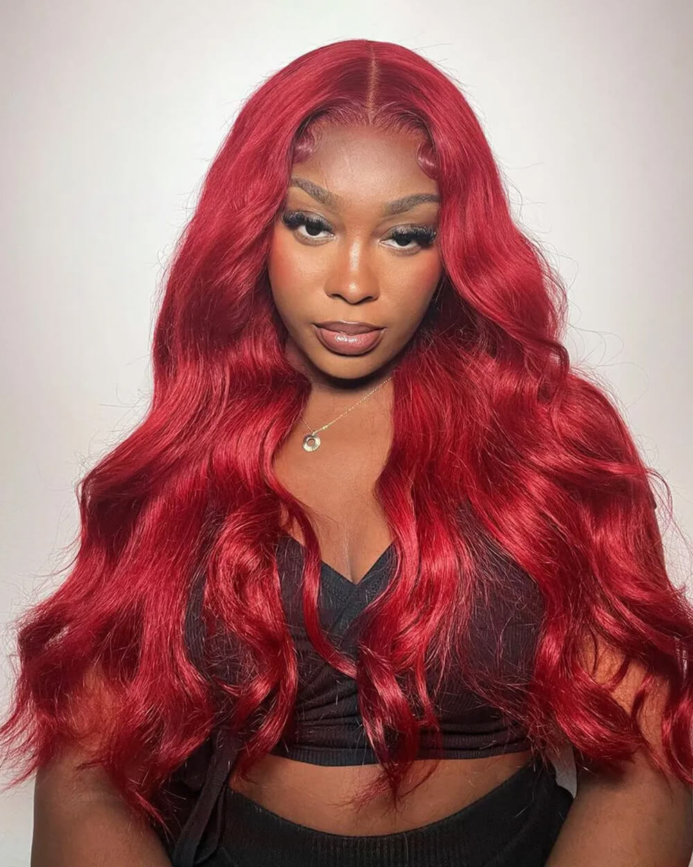 eullair Jewel Collection: 13x4 Body Wave Human Hair Wig - Burgundy, Blue, Green & Red Mixed Colors