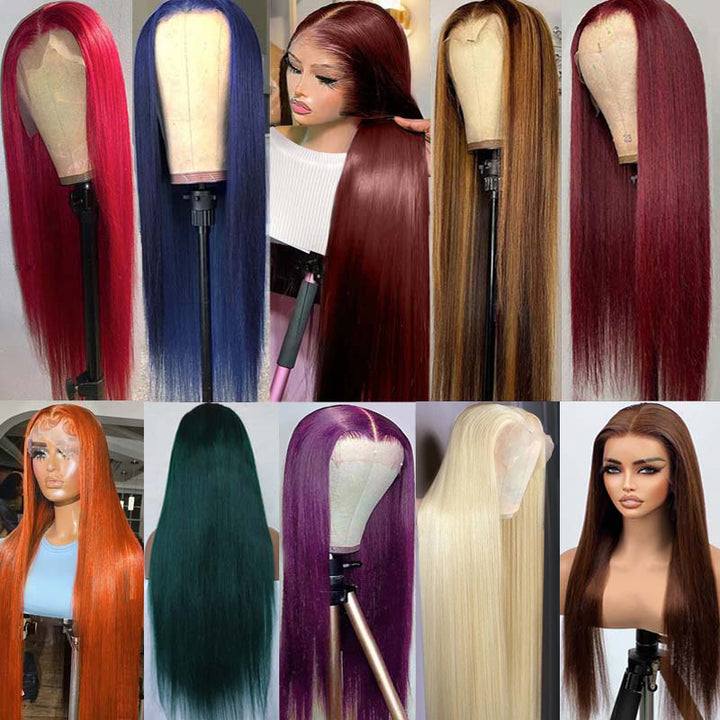 Flash Sale $159=28inch Wig| eullair TikTok Trendy Bomb Pre Colored 13x4 Lace Frontal Human Hair Wig Invisible Lace