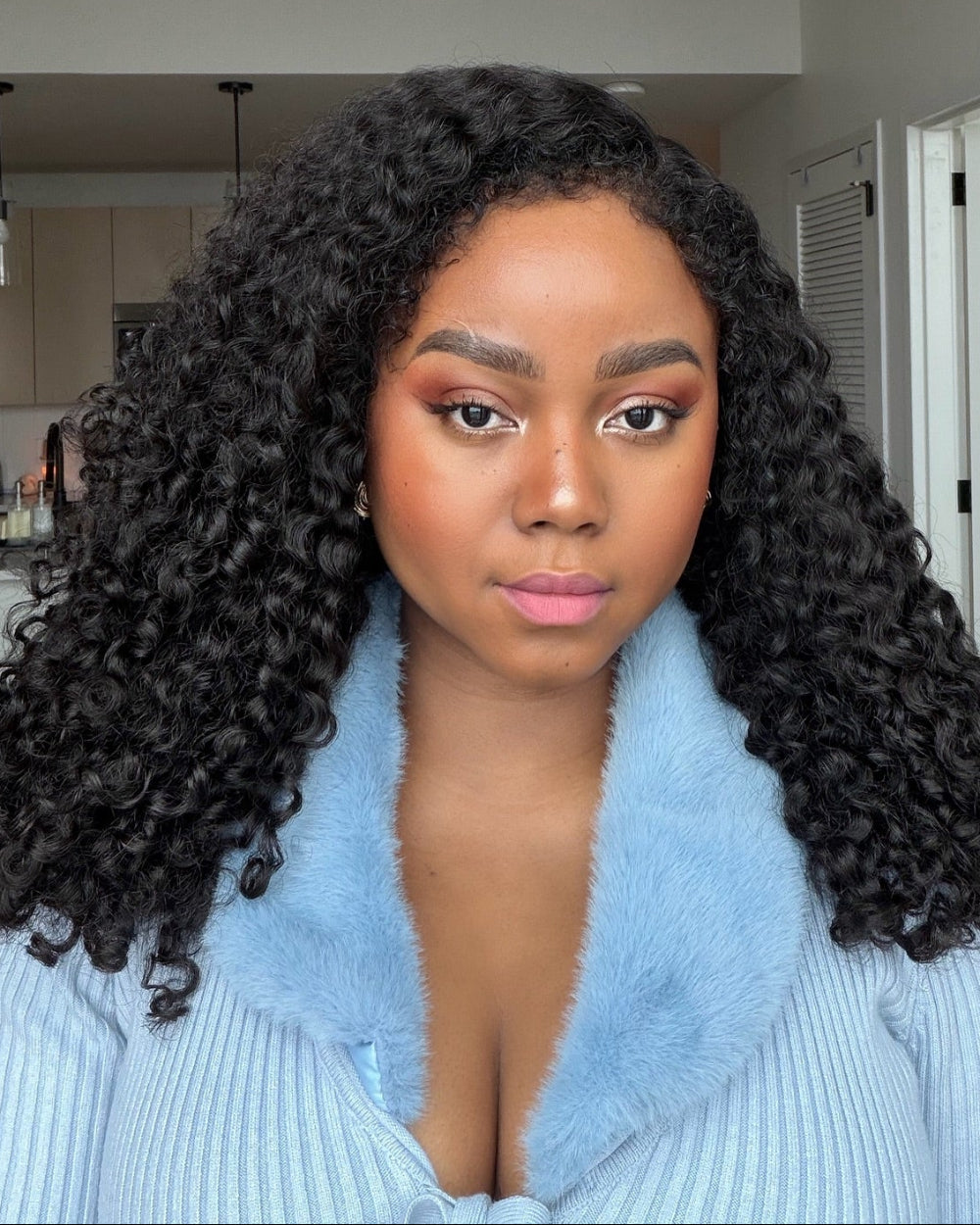 eullair Burmese Curly 4C Edges Invisi Strap Snug Fit Laid Flat 360 Transparent Lace Wig with Curly Baby Hair All