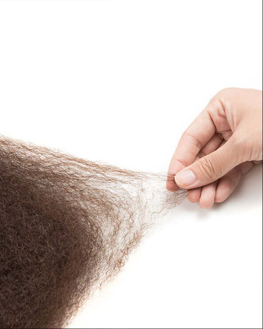 eullair 100% Human Hair Dark Brown Afro kinky Bulk Hair Extensions For Braiding Dreadlock Human Hair - Natural Black Afro Kinky Texture