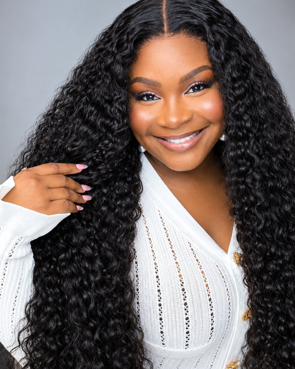eullair 300% Density Stunning Burmese Curly Long and Full Wear Go Drawstring 13x4 6x4 Lace Front Wig | Low Maintenance Wig