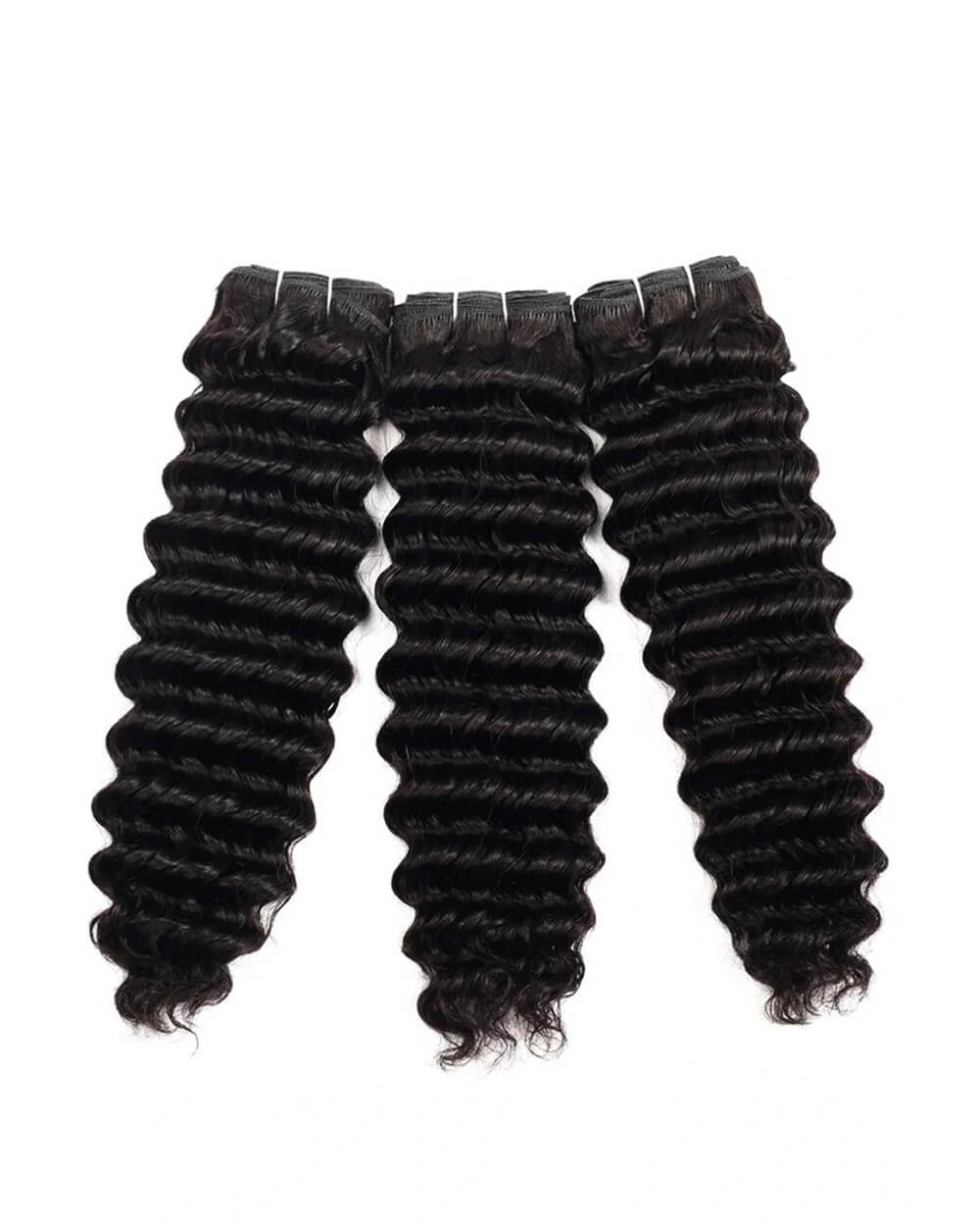 eullair 2x6 Deep Part Lace Closure with 3 Bundles Deep Wave Hair - Glueless Pre-Plucked Virgin Hair Bundle Deals