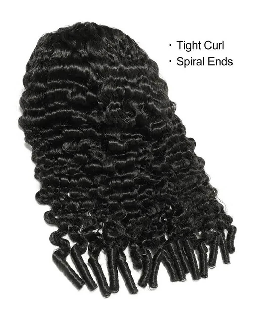 eullair 3 in 1 Half Wig Burmese Curly Beginner Friendly No Glue Easy Install