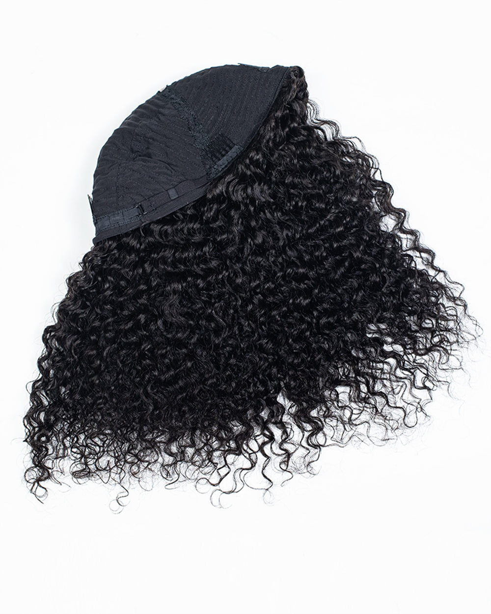 eullair 3 in 1 Water Curly Half Wig 100% Human Hair Natural Volume Soft Defined Curls