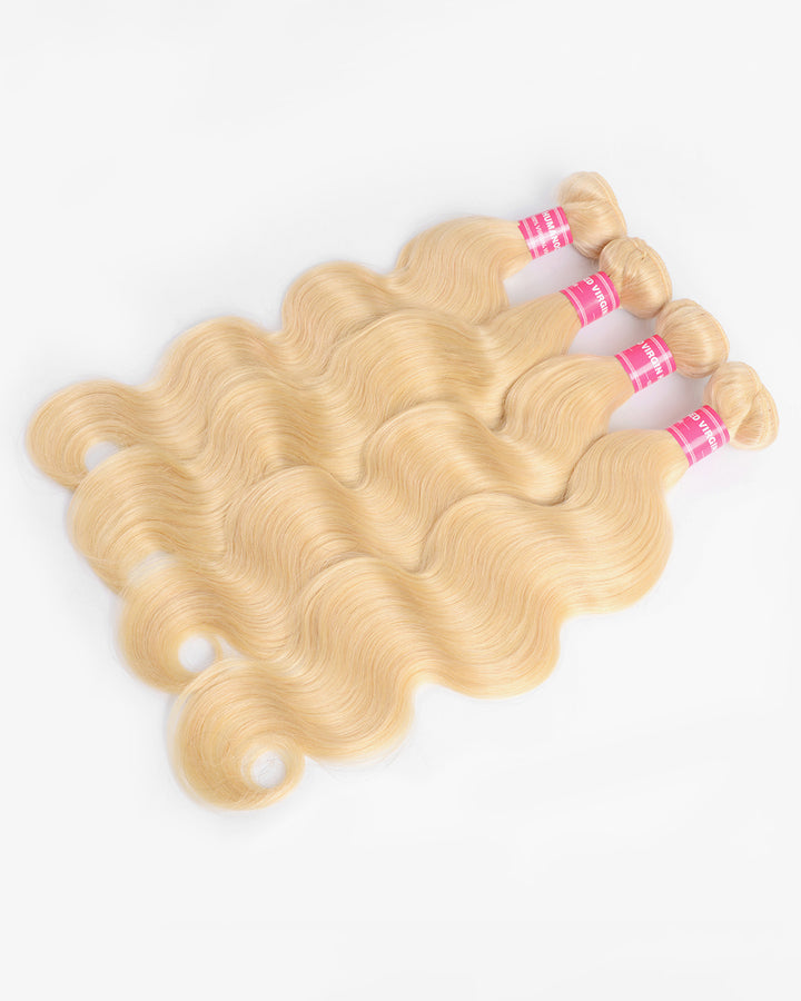 eullair 613 Blonde Body Wave Weave Bundles With Closure 3 Pack Bundles And 4x4 Closure High Quality Virgin Human Hair