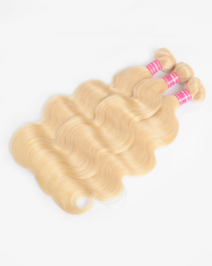 eullair 613 Blonde Body Wave Weave Bundles With Closure 3 Pack Bundles And 4x4 Closure High Quality Virgin Human Hair