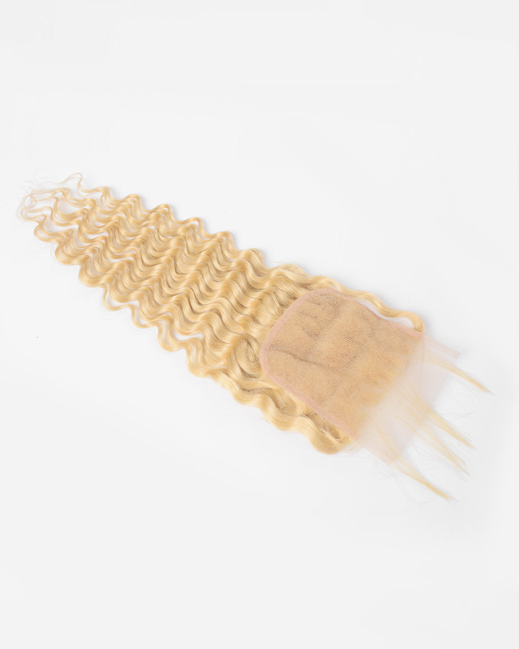 eullair 613 Blonde Deep Wave Hair Extensions 3 Bundles With Lace Closure Premium Virgin Human Hair