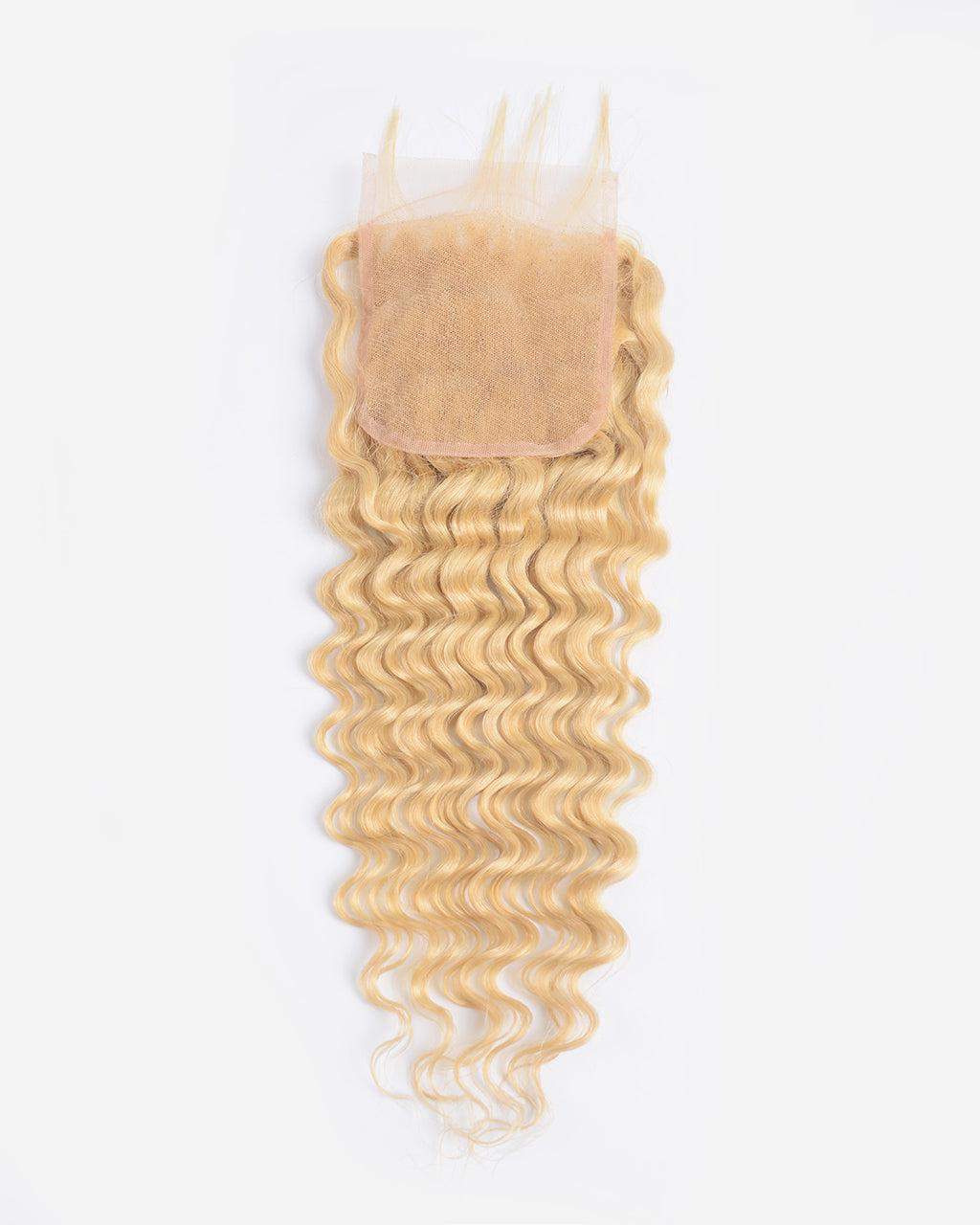 eullair 613 Blonde Deep Wave Hair Extensions 3 Bundles With Lace Closure Premium Virgin Human Hair