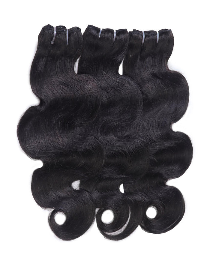 eullair Body Wave 3 Bundles with 2x6 Closure 100% Human Hair Bundles