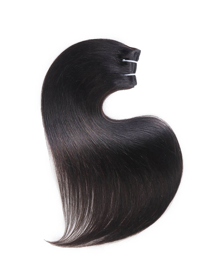 eullair Raw Hair Bone Straight 3 Bundles with 2x6 Lace Closure 100% Raw Human Hair