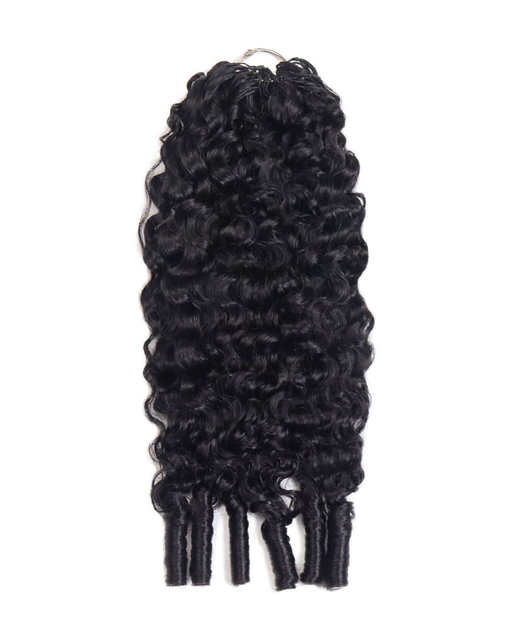 eullair Burmese Curly Hair - Lightweight 100% Human Hair Crochet Extensions