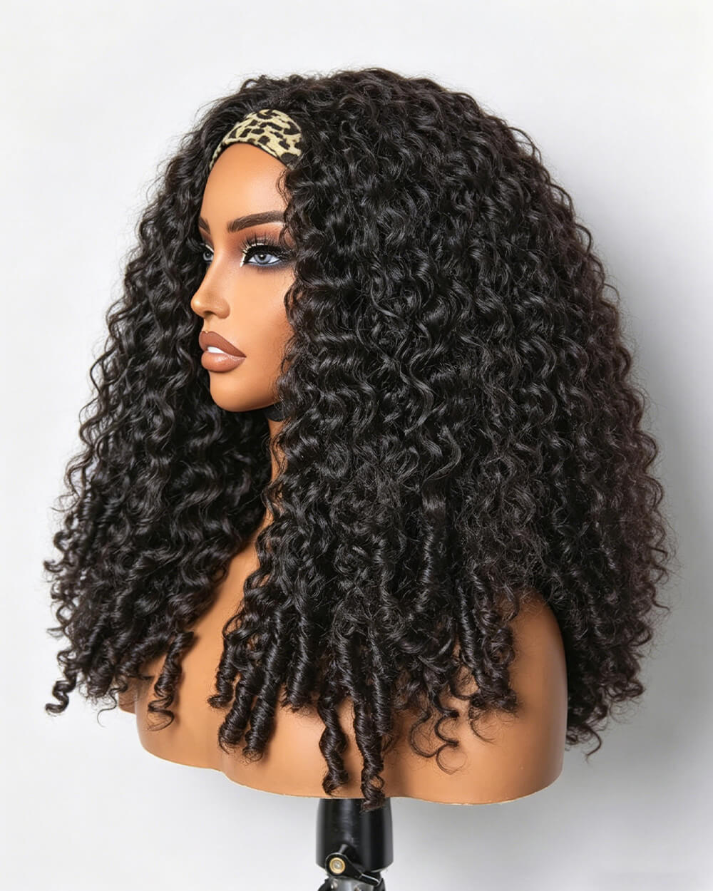 eullair Burmese Curly Ice Silk Headband Wig Natural Hair Look Easy to Wear Beginner Friendly