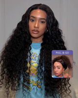 eullair Crimped Wigs Parting Max 9x6 Big Deep Wave Lace Front Human Hair Wigs Pre Cut Wear Go Glueless Wigs