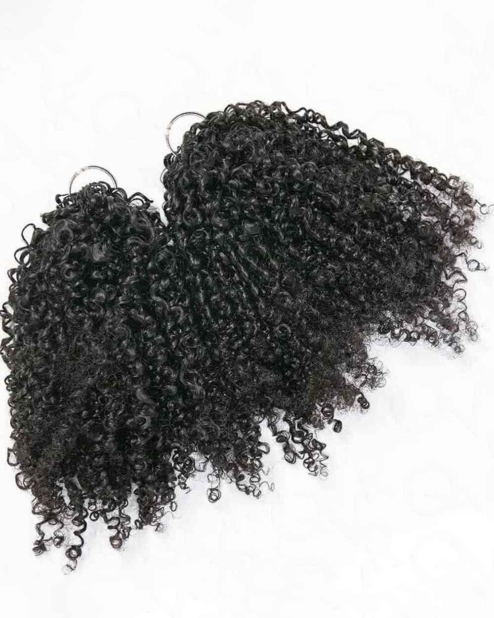 eullair Feather Crochet Curly Hair - 3C-4A Kinky Coily 100% Human Hair Pre-Looped