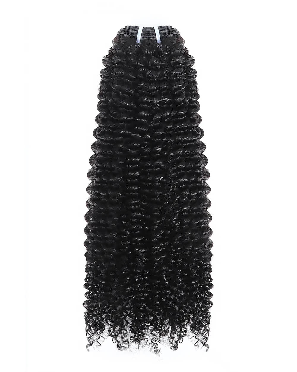 eullair Raw Hair Kinky Curly 3 Bundles with 2x6 Closure - High Elasticity Natural Black Hair Deep Parting