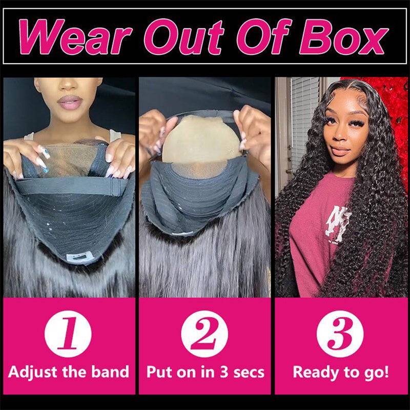 eullair Kinky Curly Wear Go Glueless Human Hair Wig Pre Cut Lace 4x6 5x5 Closure Wig Beginner Friendly 30s Quick Install For Women