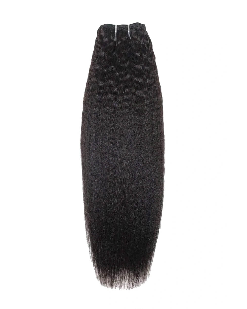 eullair Kinky Straight Bundles with 2x6 Closure - 6 Inch Deep Side Parting Kim K Style Natural Hairline