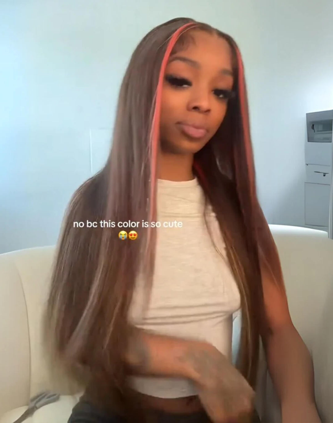 eullair Multi Colored Lace Front Wig Brown with Mixed Orange Yellow Human Hair Wig Body Wave Glueless Wig( EW009 )