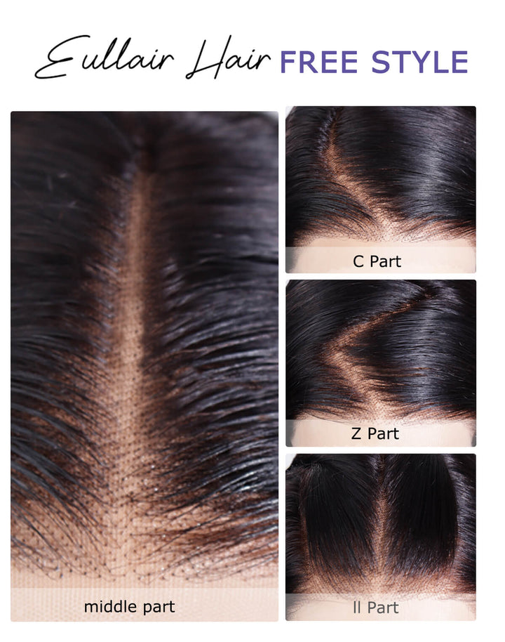 eullair Auburn Brown Color Wig Long Wavy 9x6 Deep Parting Glueless Wigs 250% Density