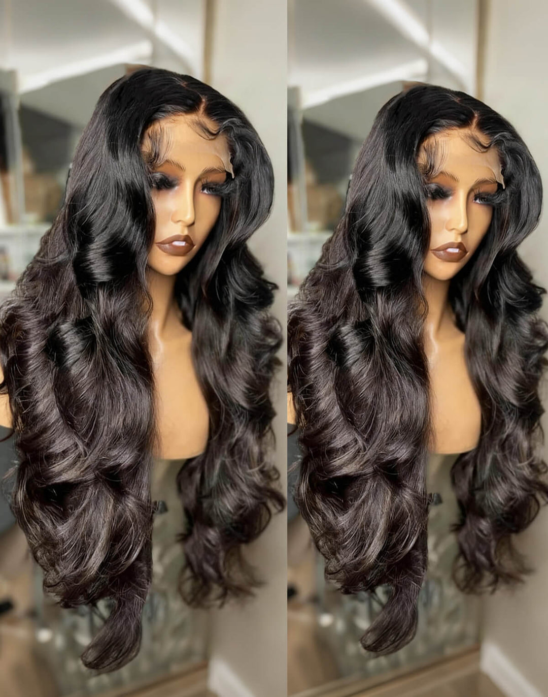 eullair Pull & Go Body Wave Wig Drawstring 9x6 Glueless Lace Wigs Pre-Bleached Beginner Friendly