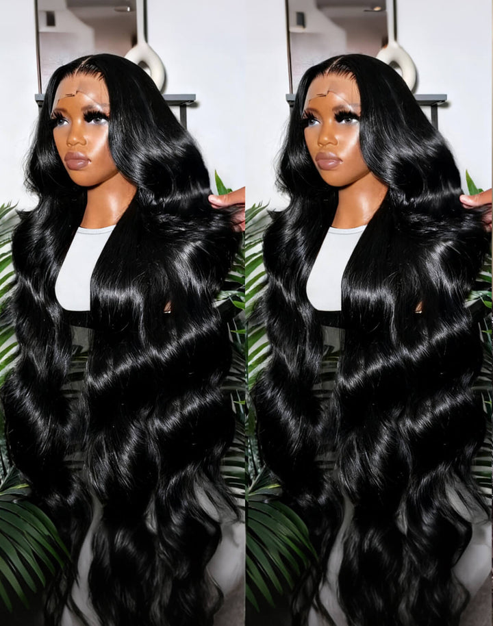 eullair Pull & Go Body Wave Wig Drawstring 9x6 Glueless Lace Wigs Pre-Bleached Beginner Friendly