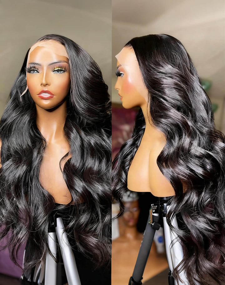 eullair Pull & Go Body Wave Wig Drawstring 9x6 Glueless Lace Wigs Pre-Bleached Beginner Friendly