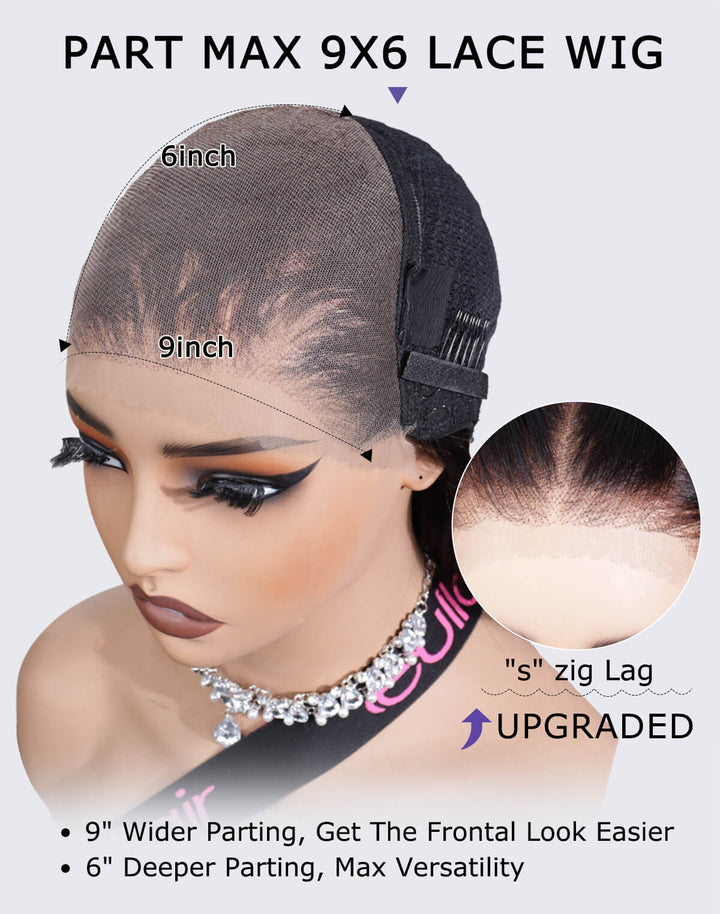 eullair Pull & Go Body Wave Wig Drawstring 9x6 Glueless Lace Wigs Pre-Bleached Beginner Friendly