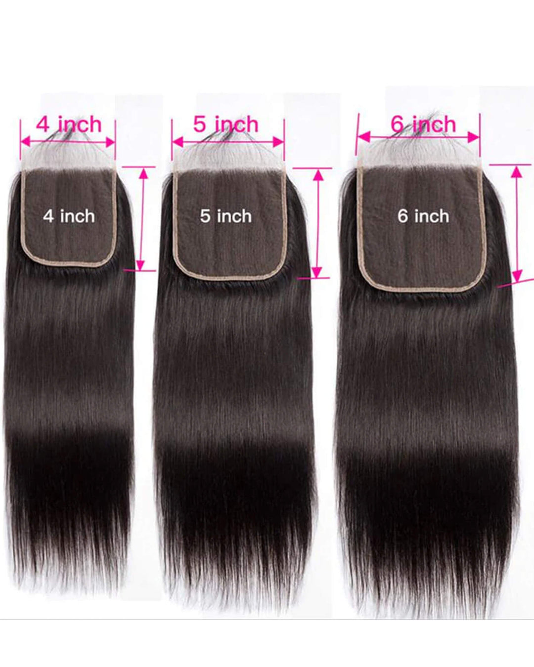 Eullair Straight Bundles with Closure & Frontal – 3 Bundles Human Hair Deals with 4x4/ 5x5/ 13x4/ 13x6 Frontal