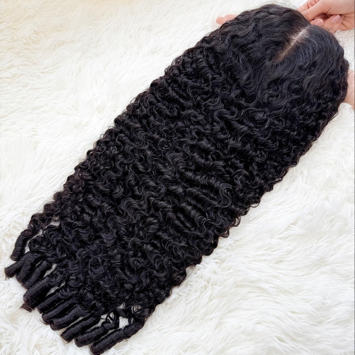 eullair Super Double Drawn Wigs Paring Max 9x6 Burmese Curl Glueless Wigs 250% Density Drawstring Wig