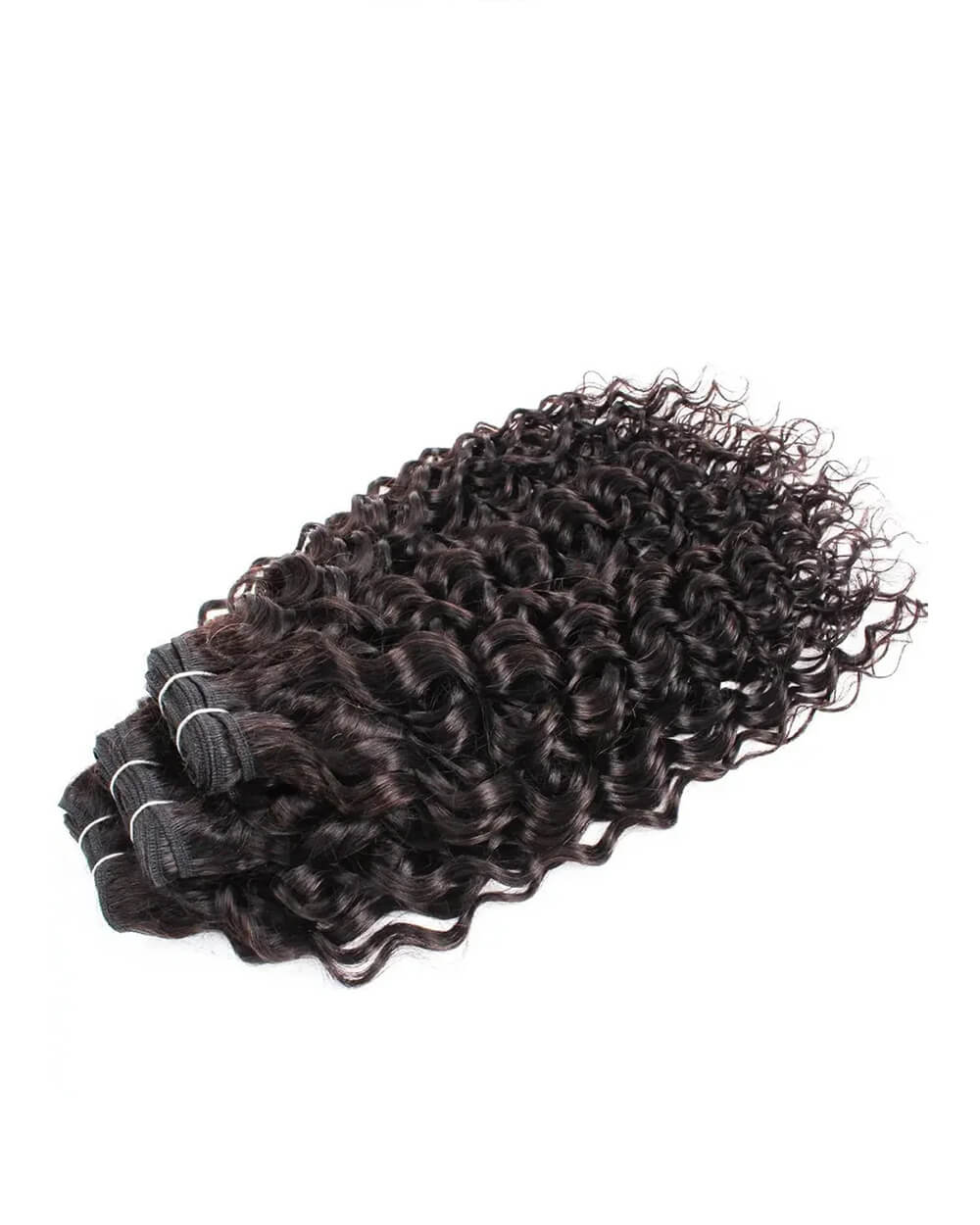 eullair Water Wave Bundles with 2x6 Closure - Pre-plucked Natural Hairline Invisible Swiss Lace Human Hair