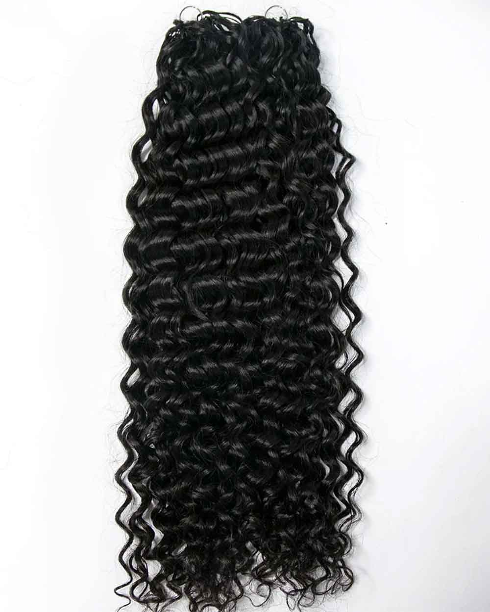 eullair Water Wave Human Hair Crochet Extensions - Pre-Looped For Boho Style