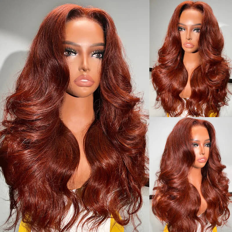 Flash Sale $159=28inch| Fabulous Fall Wavy Colored Wig! eullair Affordable Body Wave Human Hair 13x4 Lace Frontal Wig| Cost-effective Choice