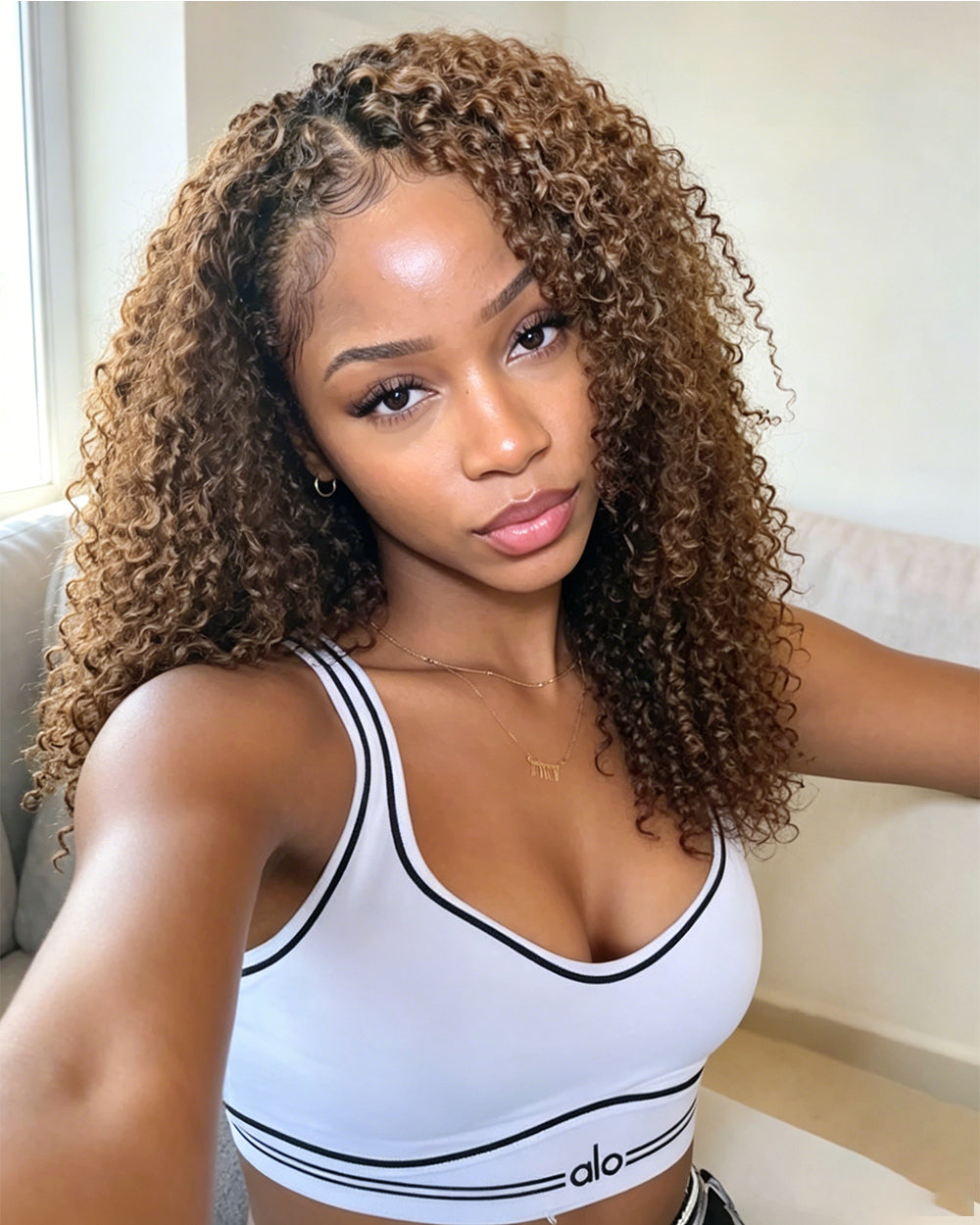 eullair #4 Chocolate Brown Curly Crochet Hair Soft Lightweight Defined Curl Pattern Natural Style
