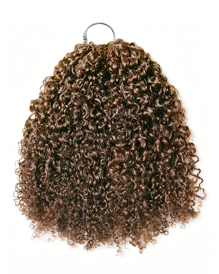 eullair #4 Chocolate Brown Curly Crochet Hair Soft Lightweight Defined Curl Pattern Natural Style
