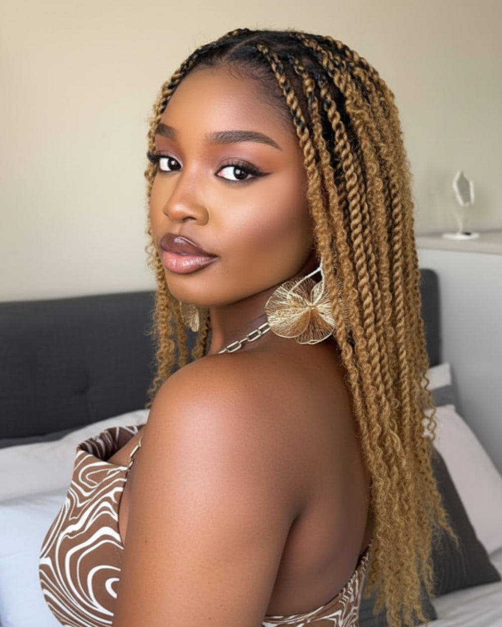 eullair Afro Kinky Human Hair Bulk Extensions - #27 Honey Blonde Color - Ideal for Dreadlock Repair, Twists, and Braiding Styles