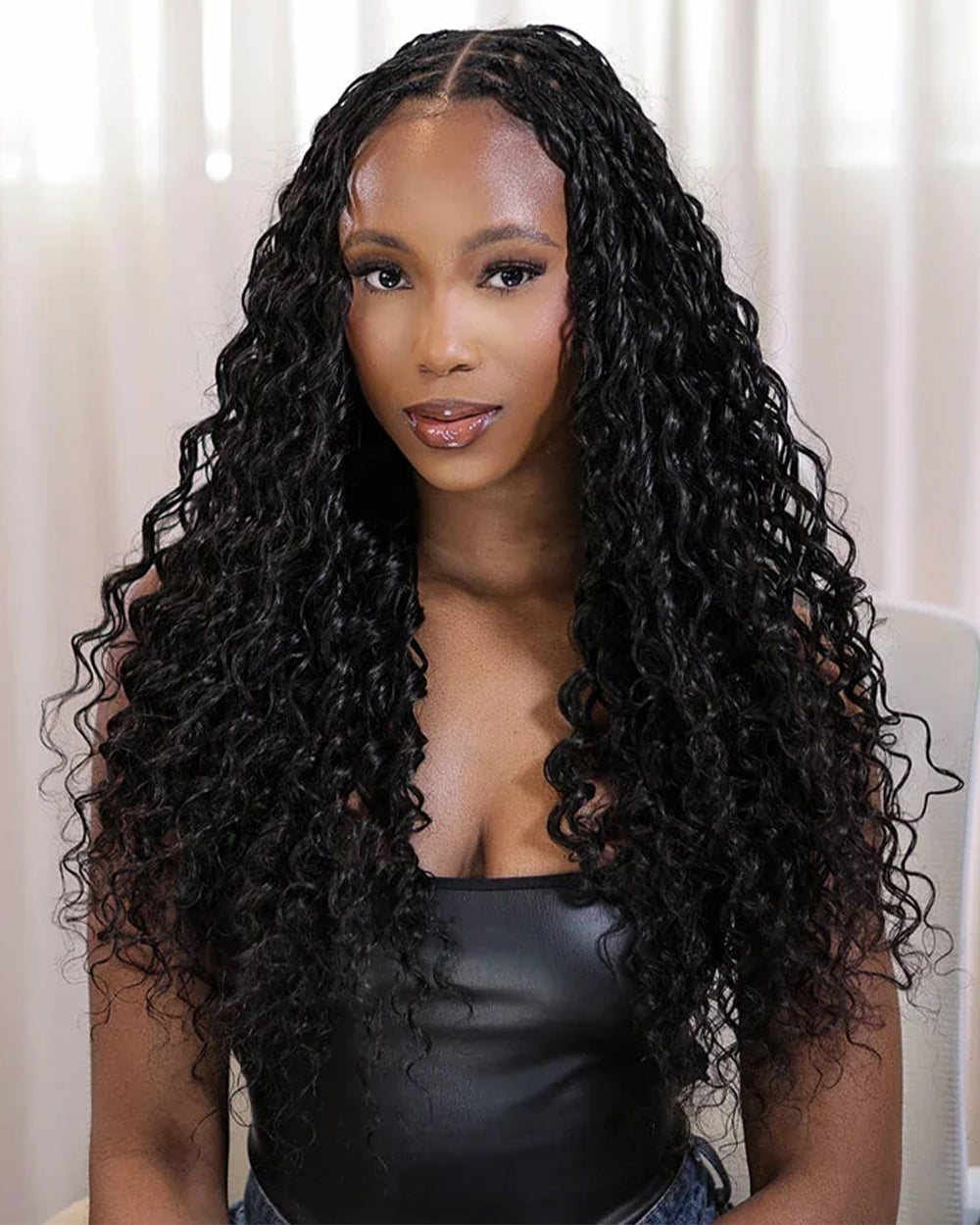 eullair Deep Wave Crochet Braiding Hair - Bleachable 100% Virgin Human Hair