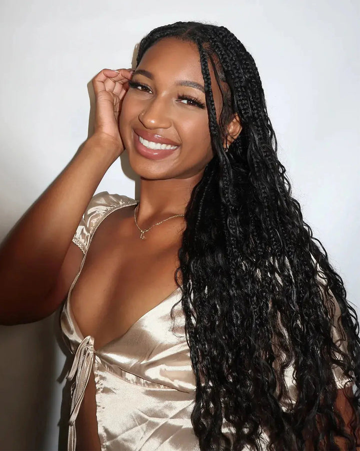 eullair Deep Wave Curly Braiding Hair Bulk | 100% Remy Human Hair Extensions (65g)