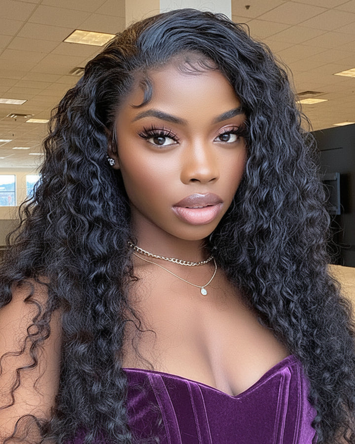 eullair Drawstring 6x4 13x4 Glueless Upgrade Affordable & Beginner Friendly Deep Wave Lace Frontal Wig | Best Seller