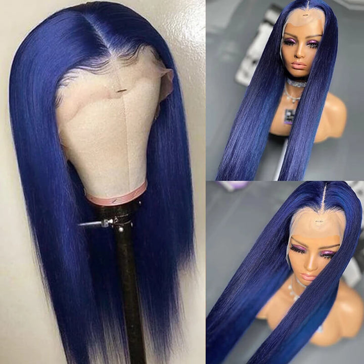 Flawless Blue! eullair Navy Blue Human Hair Lace Frontal Wig | TikTok Saebunny Recommend