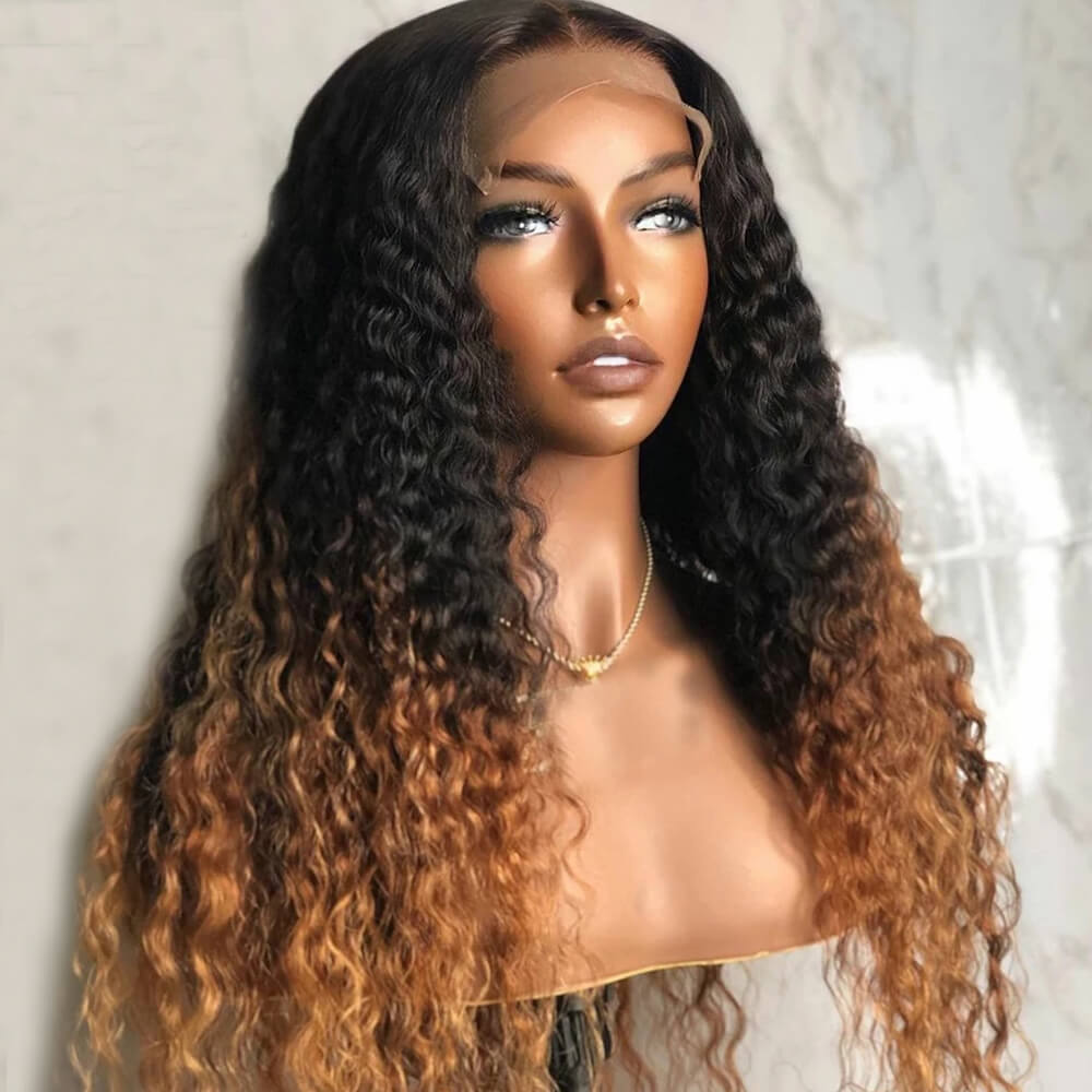 Inner Ombre Brown Collection! eullair Mixed Brown Body Wave/Water Wave Lace Frontal Wig